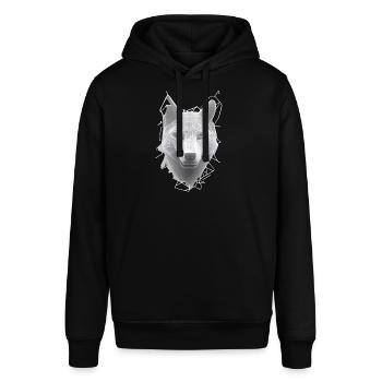 Polygon Wolf - Stanley/Stella Unisex Hoodie SOUNDER - Schwarz - Vorne - Alina (178cm) & Michal (187cm)