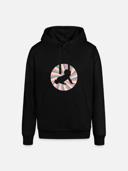pregnancy announcement - Funny baby retro - Stanley/Stella SOUNDER Unisex Hoodie - black