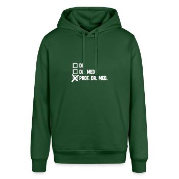 Dr - dr. med - Prof. Dr. Med - Professor Mediziner - Stanley/Stella Unisex Hoodie SOUNDER - Flaschengrün - Vorne - Alina (178cm) & Michal (187cm)