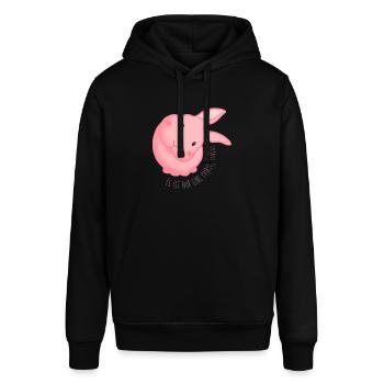 Es ist nur eine Phase, Hase! Rosa Rund - Stanley/Stella Unisex Hoodie SOUNDER - Schwarz - Vorne - Alina (178cm) & Michal (187cm)