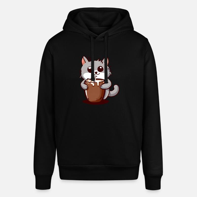 Chat de cacao - Sweat à capuche SOUNDER Stanley/Stella Unisexe - noir