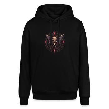 Mystischer Schädel - Halloween-Shirt - Stanley/Stella Unisex Hoodie SOUNDER - Schwarz - Vorne - Alina (178cm) & Michal (187cm)
