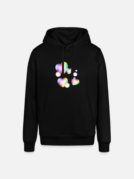 bunte Seifenblasen Herzform - Stanley/Stella Unisex Hoodie SOUNDER - Schwarz