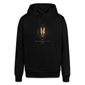 Zwilling Sternzeichen - Stanley/Stella Unisex Hoodie SOUNDER - Schwarz - Vorne - Alina (178cm) & Michal (187cm)