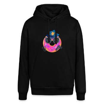 Donut Police Officer - Funny - Stanley/Stella Unisex Hoodie SOUNDER - Schwarz - Vorne - Alina (178cm) & Michal (187cm)