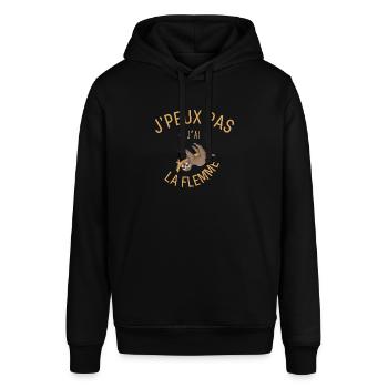 J Peux Pas J Ai La Flemme - Sweat à capuche SOUNDER Stanley/Stella Unisexe - noir - Devant - Alina (178cm) & Michal (187cm)