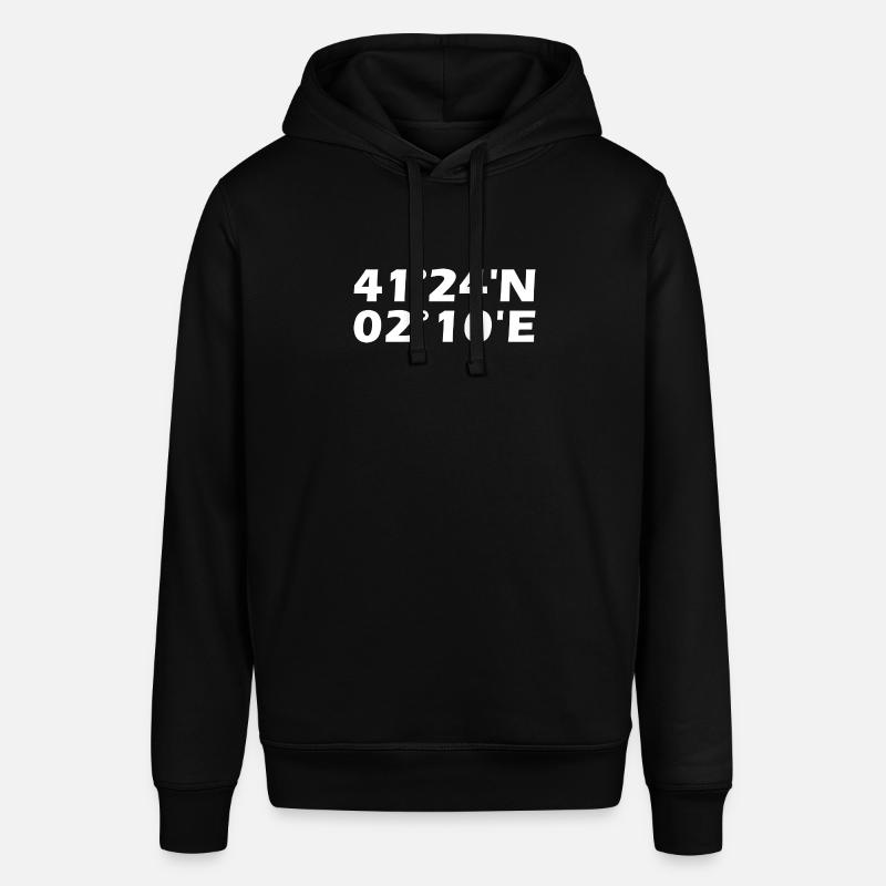 Coordonnées de Barcelone - Sweat à capuche SOUNDER Stanley/Stella Unisexe - noir