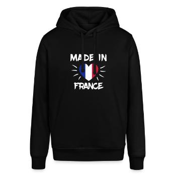 France - Stanley/Stella Unisex Hoodie SOUNDER - Schwarz - Vorne - Alina (178cm) & Michal (187cm)