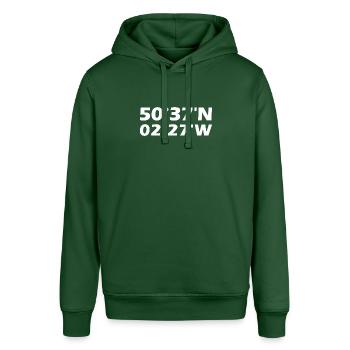 Weymouth Koordinaten - Stanley/Stella Unisex Hoodie SOUNDER - Flaschengrün - Vorne - Alina (178cm) & Michal (187cm)