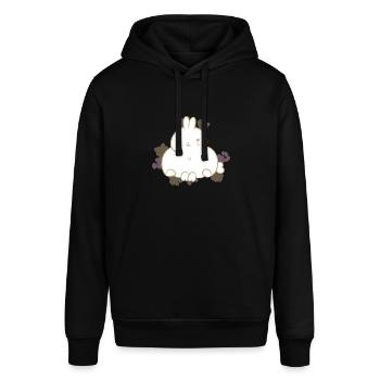 Süßes Häschen - Stanley/Stella Unisex Hoodie SOUNDER - Schwarz - Vorne - Alina (178cm) & Michal (187cm)