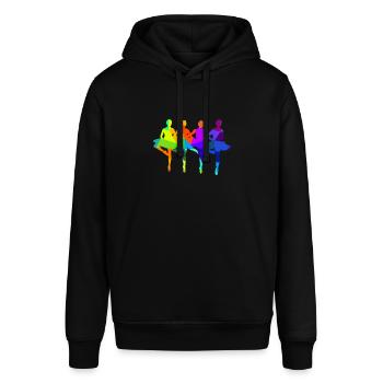 Ballet Dancing Rainbow Polygon Sports - Stanley/Stella SOUNDER Unisex Hoodie - black - Front - Alina (178cm) & Michal (187cm)