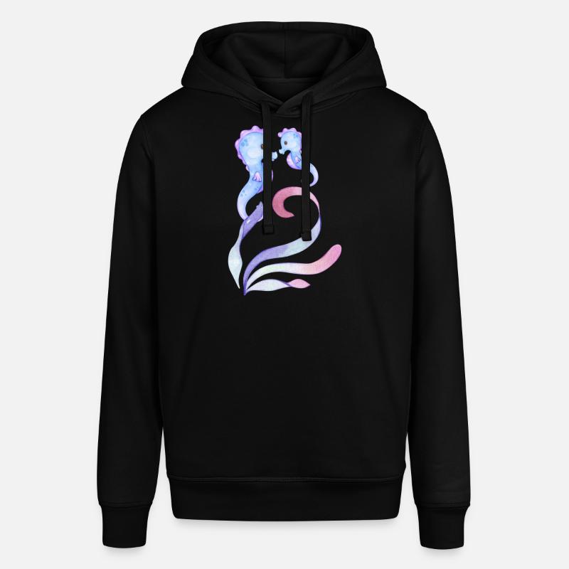 blaue Seepferdchen - Mutter + Kind - Stanley/Stella Unisex Hoodie SOUNDER - Schwarz