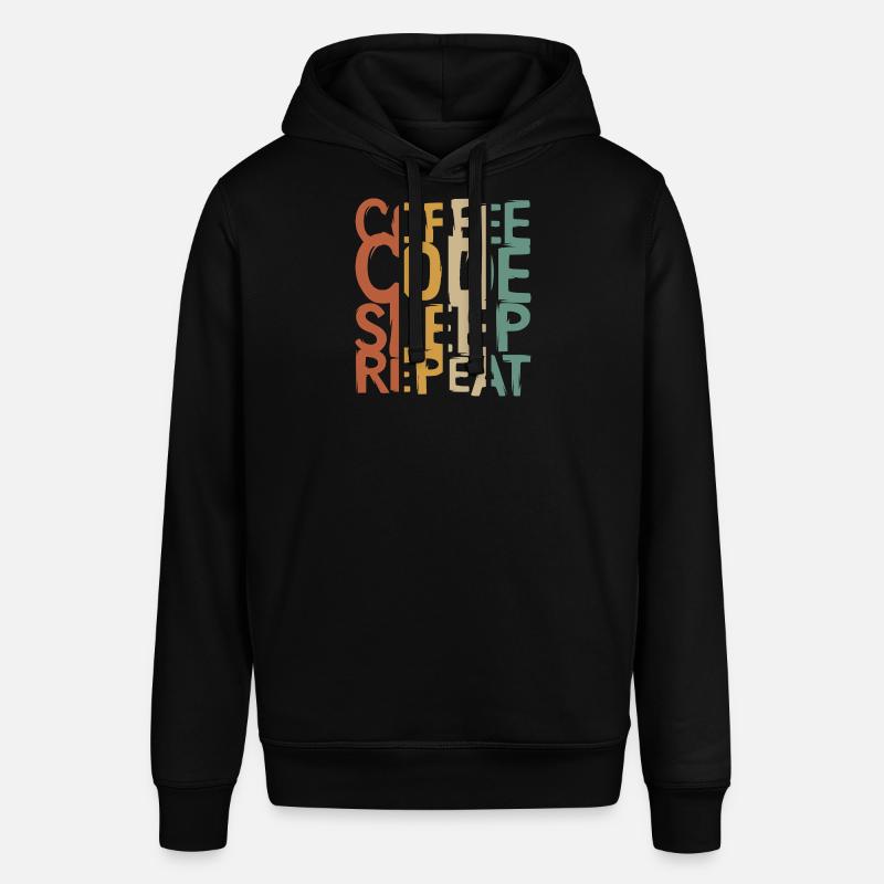 Coffee Code Sleep Repeat – Developer Design - Stanley/Stella SOUNDER Unisex Hoodie - black