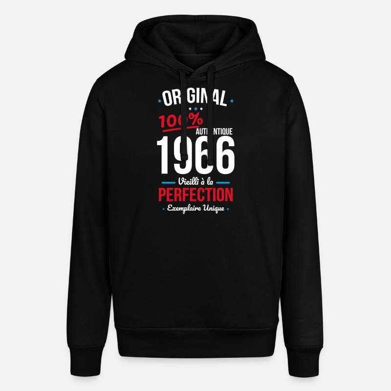 1966 – Original – Exemplaire unique - Sweat à capuche SOUNDER Stanley/Stella Unisexe - noir
