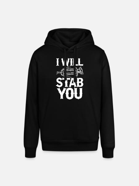 Puukotan sinua - hauska lisensoitu lähihoitaja - Stanley/Stella SOUNDER unisex huppari - musta