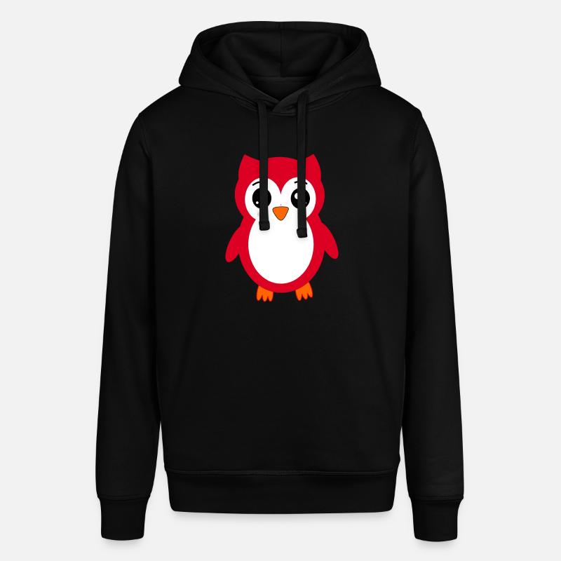 Eule rot - Stanley/Stella Unisex Hoodie SOUNDER - Schwarz