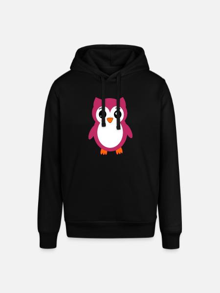 Søt kawaii ugle t-skjorte gave - Stanley/Stella SOUNDER økologisk unisex-hettegenser - svart