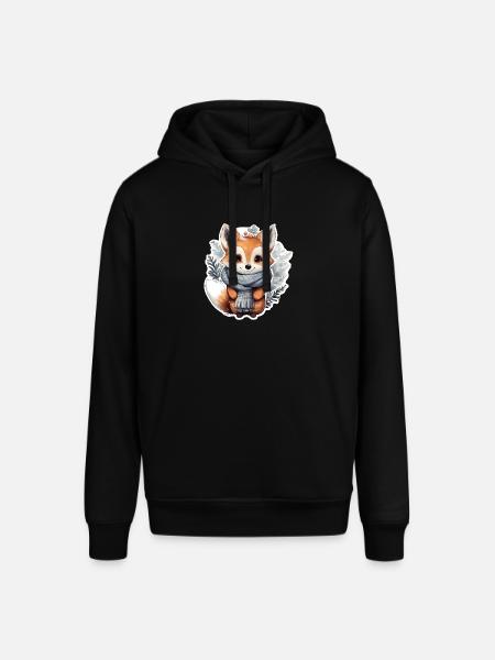 Winter Fox - Stanley/Stella SOUNDER Unisex Hoodie - black