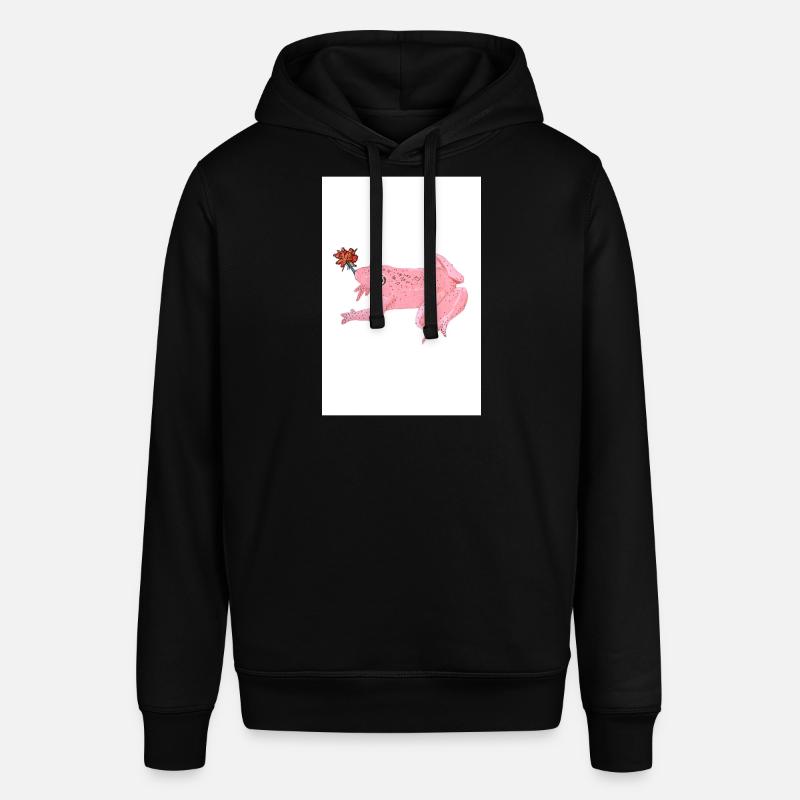 Grenouille rose avec fleur - Sweat à capuche SOUNDER Stanley/Stella Unisexe - noir