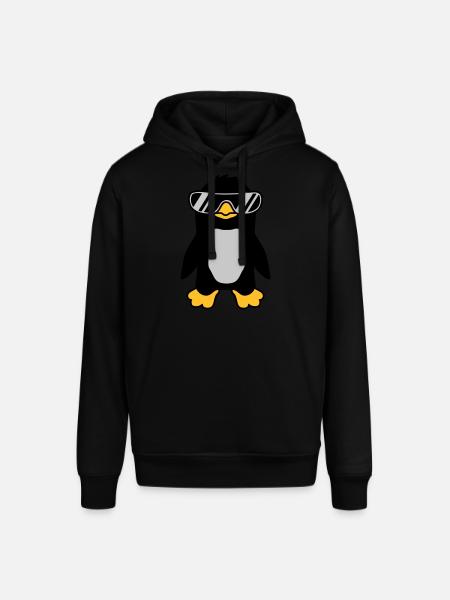Sunglasses Penguin cool design - Stanley/Stella SOUNDER Unisex Hoodie - black