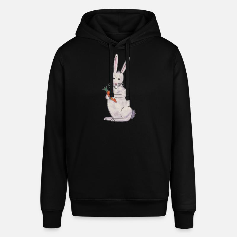 lapin mignon lapin avec carotte - Sweat à capuche SOUNDER Stanley/Stella Unisexe - noir