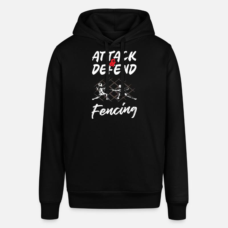 Attaquer et défendre l’escrime - Sweat à capuche SOUNDER Stanley/Stella Unisexe - noir