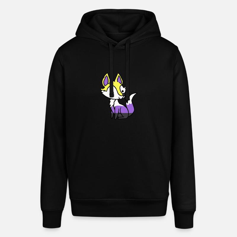 Nonbinary Fox Nonbinary Pride - Stanley/Stella SOUNDER Unisex Hoodie - black