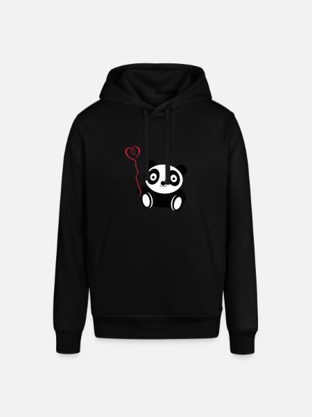 panda love - Stanley/Stella SOUNDER Unisex Hoodie - black