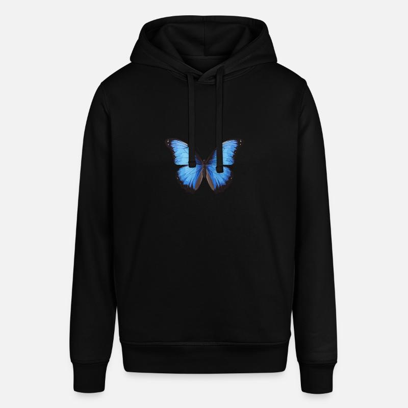 Morpho Papillon Bleu - Sweat à capuche SOUNDER Stanley/Stella Unisexe - noir