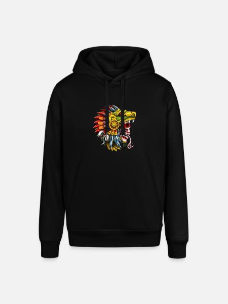 Aztec Serpent Skull Warrior - Stanley/Stella SOUNDER Unisex Hoodie - black