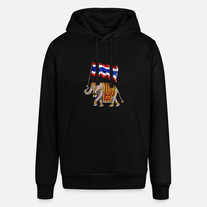 Éléphant de Thaïlande Drapeau Thaï - Sweat à capuche SOUNDER Stanley/Stella Unisexe - noir