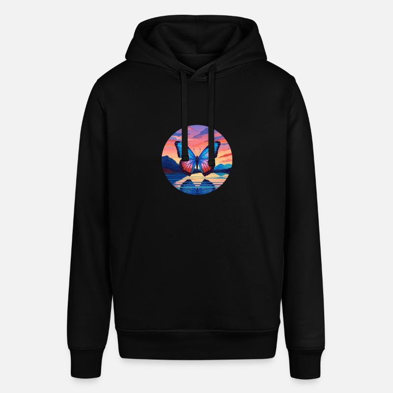 Morpho Papillon Bleu - Sweat à capuche SOUNDER Stanley/Stella Unisexe - noir
