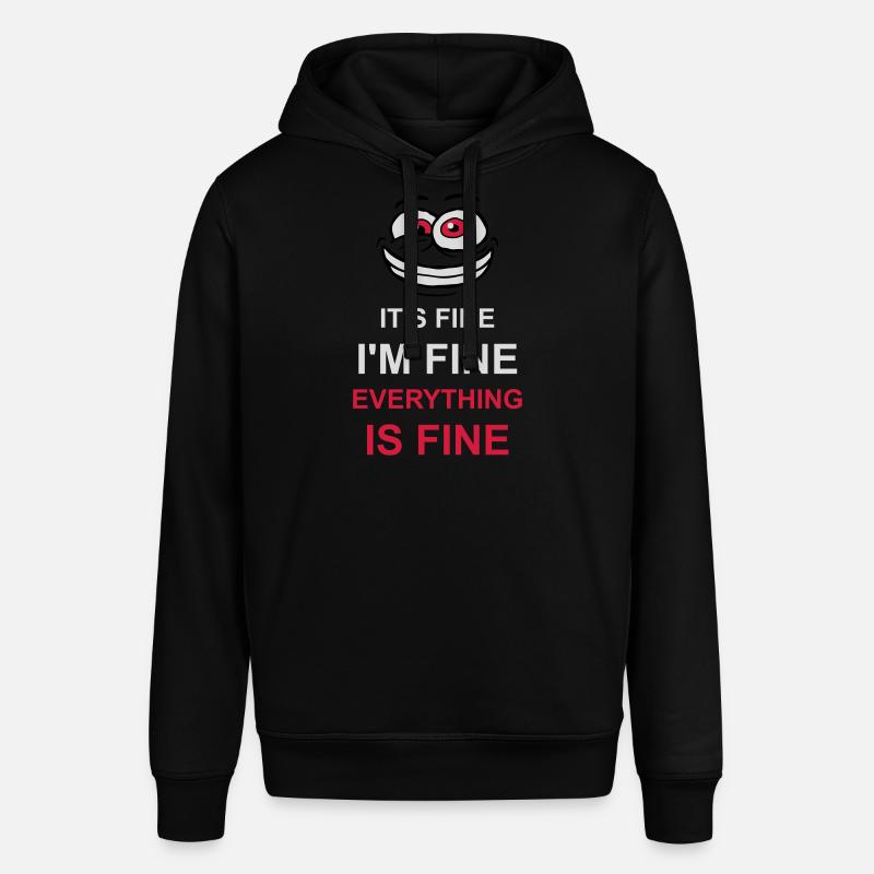 everything is fine Zitat - Stanley/Stella Unisex Hoodie SOUNDER - Schwarz