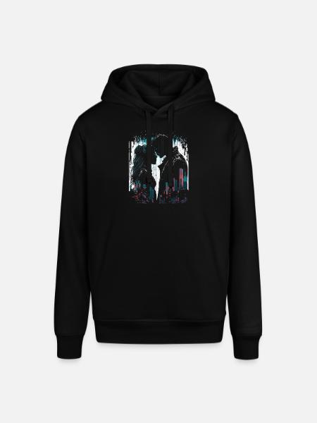 cyberpunk couple - Stanley/Stella SOUNDER Unisex Hoodie - black