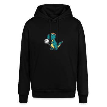 Süße Dinosaurier Volleyball Weihnachtsgeschenk Geburtstag - Stanley/Stella Unisex Hoodie SOUNDER - Schwarz - Vorne - Alina (178cm) & Michal (187cm)