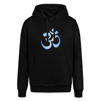 Om (Aum) symbole bleu - Sweat à capuche SOUNDER Stanley/Stella Unisexe - noir - Devant - Alina (178cm) & Michal (187cm)