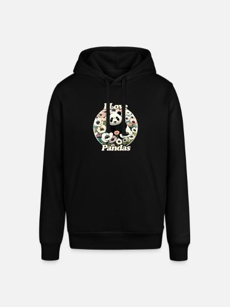 I Love Pandas - Stanley/Stella SOUNDER Unisex Hoodie - black