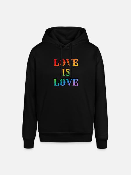 Regenbogen-Liebe ist Liebe - Stanley/Stella Unisex Hoodie SOUNDER - Schwarz