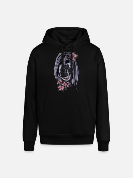 Muerta meksikanske maske hodeskalle tatovering gave - Stanley/Stella SOUNDER økologisk unisex-hettegenser - svart