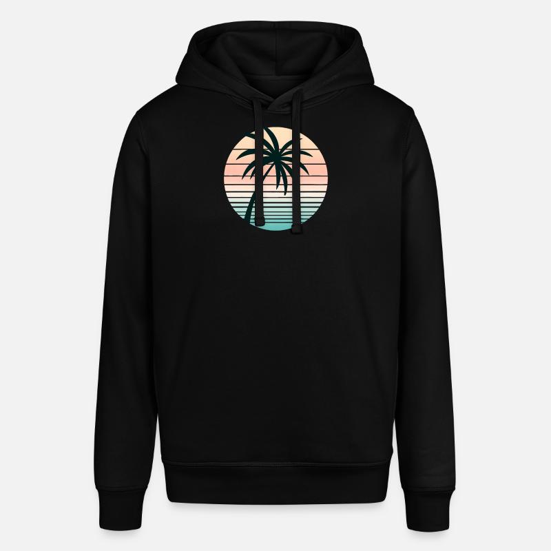 Synthwave Palme - Stanley/Stella Unisex Hoodie SOUNDER - Schwarz