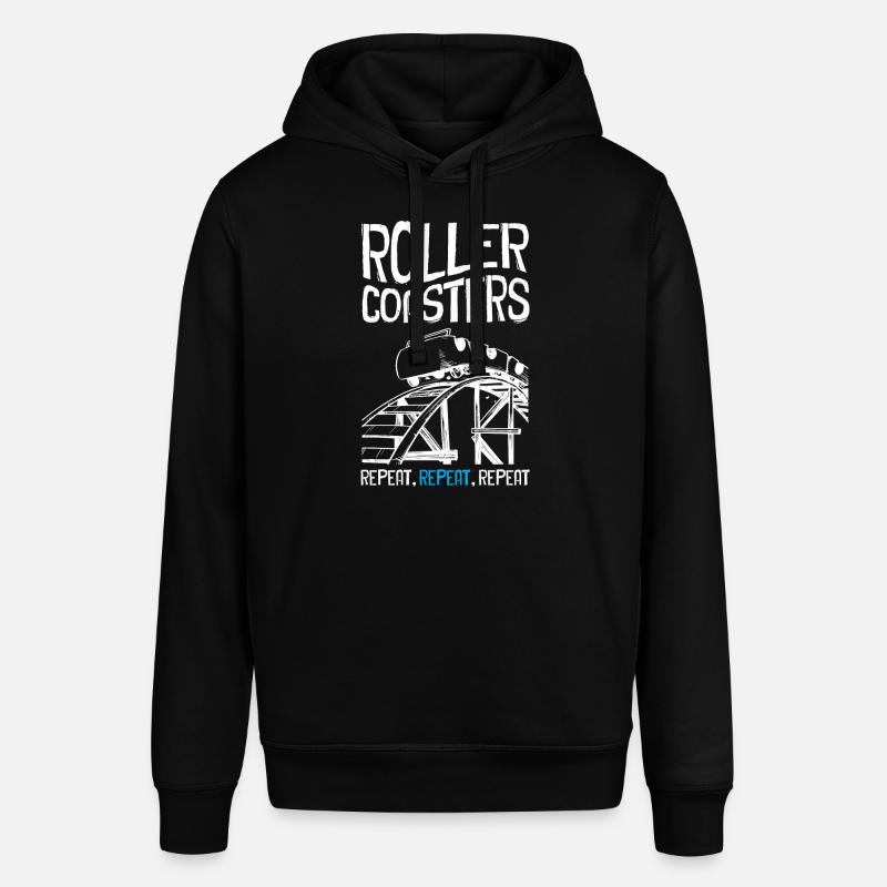 Roller Coaster Repeat - Stanley/Stella SOUNDER Unisex Hoodie - black