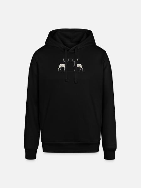 Hirsch 2 grau Schnee - Stanley/Stella Unisex Hoodie SOUNDER - Schwarz