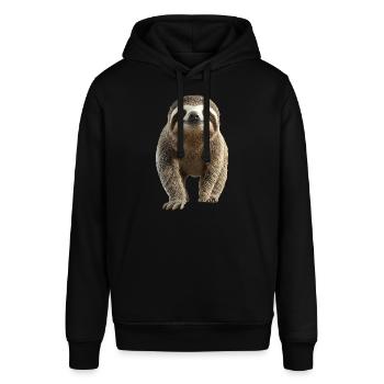 Faultier - Stanley/Stella Unisex Hoodie SOUNDER - Schwarz - Vorne - Alina (178cm) & Michal (187cm)