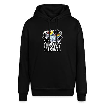 Heavy Metal Punkrock lustiges Geschenk Heavy metal - Stanley/Stella Unisex Hoodie SOUNDER - Schwarz - Vorne - Alina (178cm) & Michal (187cm)