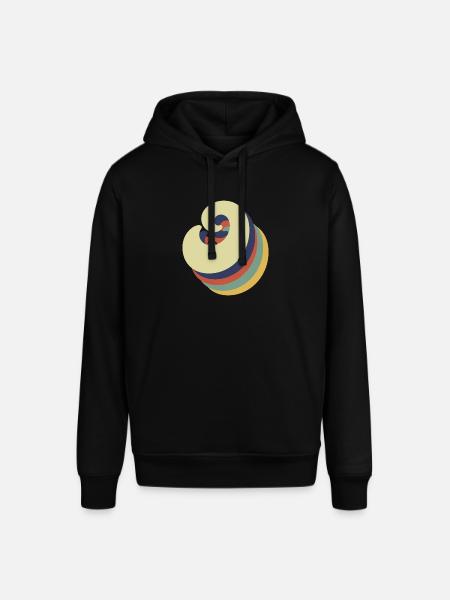 Buchstabe o retro - Stanley/Stella Unisex Hoodie SOUNDER - Schwarz