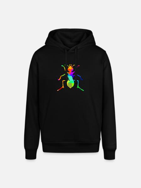 Ant Insect Rainbow Animals Polygon - Stanley/Stella SOUNDER Unisex Hoodie - black