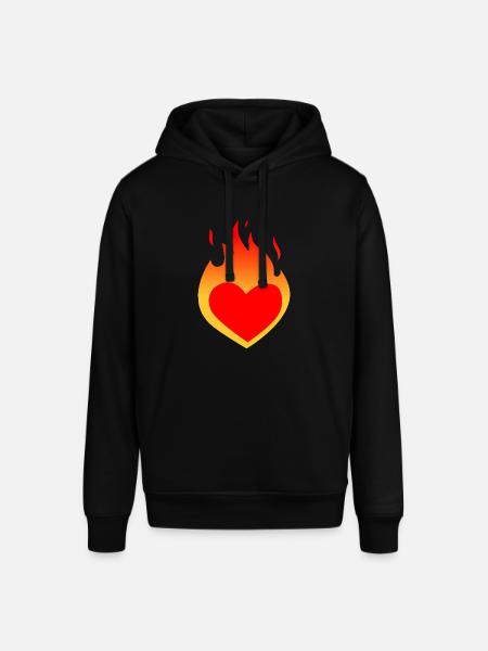 Brennendes Herz - Stanley/Stella Unisex Hoodie SOUNDER - Schwarz