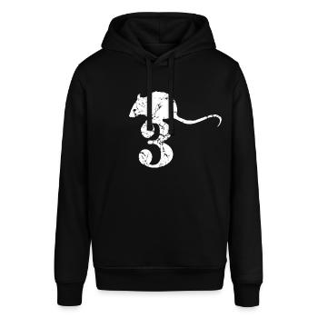 PUNKROCK rats nr. 3 - used look - mouse - rat - Stanley/Stella SOUNDER Unisex Hoodie - black - Front - Alina (178cm) & Michal (187cm)