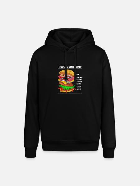 Cheeseburger Anatomy - Stanley/Stella SOUNDER Unisex Hoodie - black