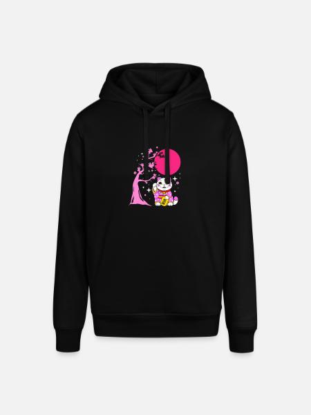 Maneki Neko Japan Lucky Charm - Stanley/Stella SOUNDER Unisex Hoodie - black